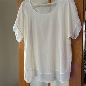 Ladies Blouse, cream, 100% silk